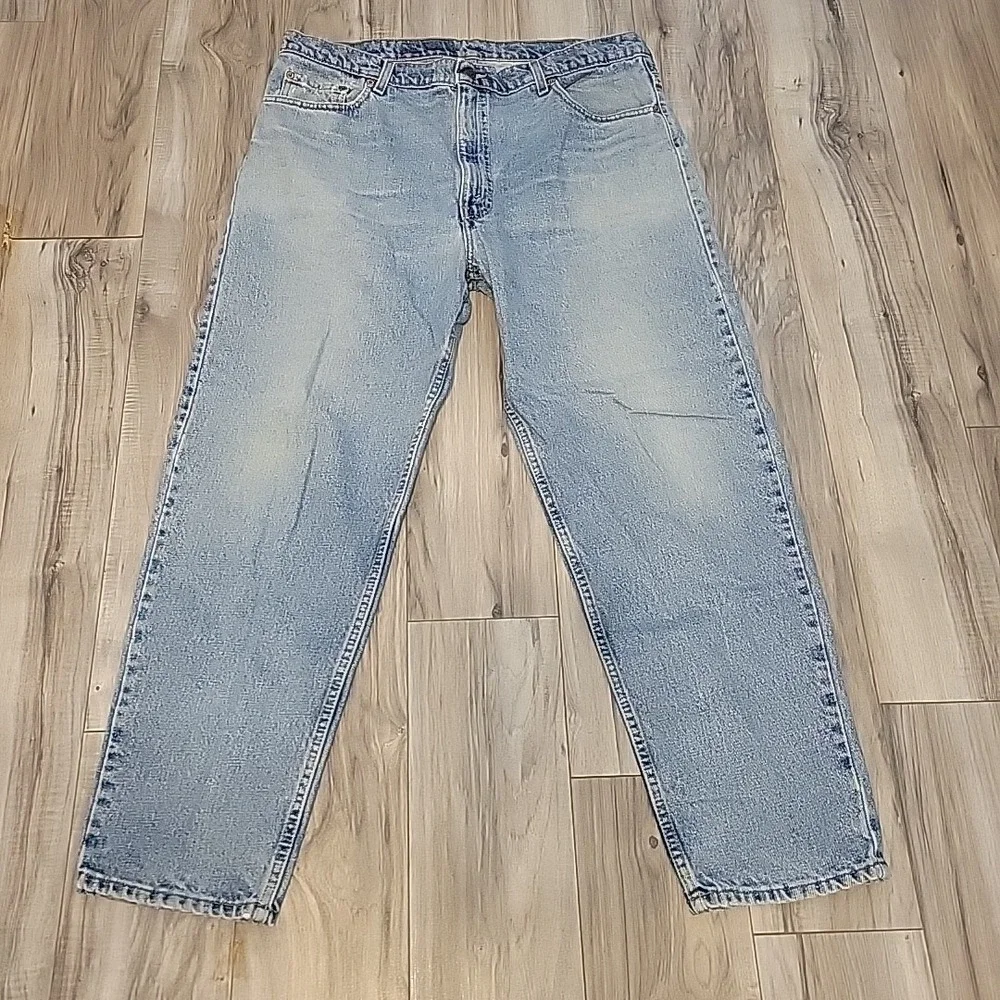 Levi's 550 Jeans Mens 42x30 Tag 40x30 Actual Blue Relaxed Fit‎ Tapered Denim VGT